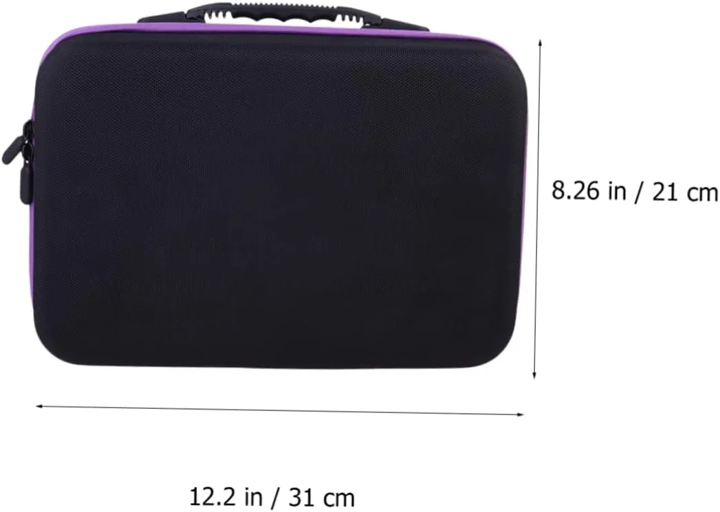Angoily 2pcs Purse Organizer Insert Carry Case Travel Storage Box High Capacity, Purple, Size 2