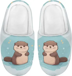 Animal Children's Plush Slippers Slip on Little kids Furry Non-Slip Warm Comfy Fluffy Lightweight Soft Indoor Washable House Slippers Size9-14.5