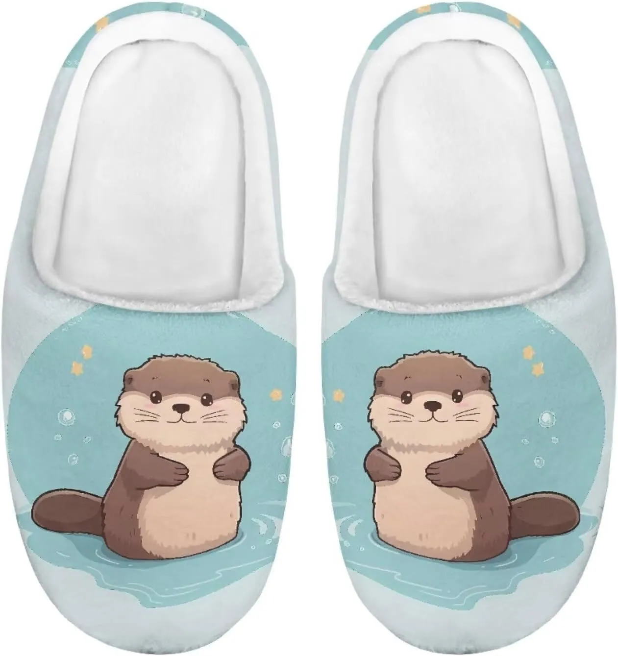 Animal Children's Plush Slippers Slip on Little kids Furry Non-Slip Warm Comfy Fluffy Lightweight Soft Indoor Washable House Slippers Size9-14.5