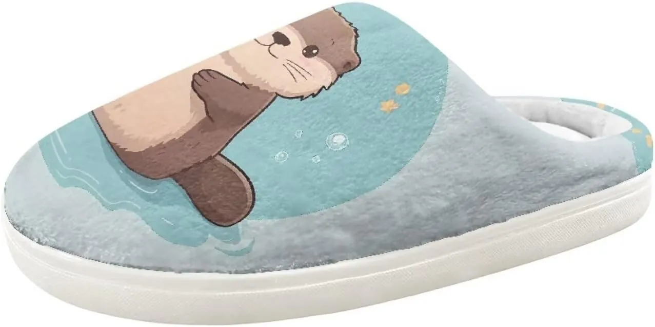 Animal Children's Plush Slippers Slip on Little kids Furry Non-Slip Warm Comfy Fluffy Lightweight Soft Indoor Washable House Slippers Size9-14.5