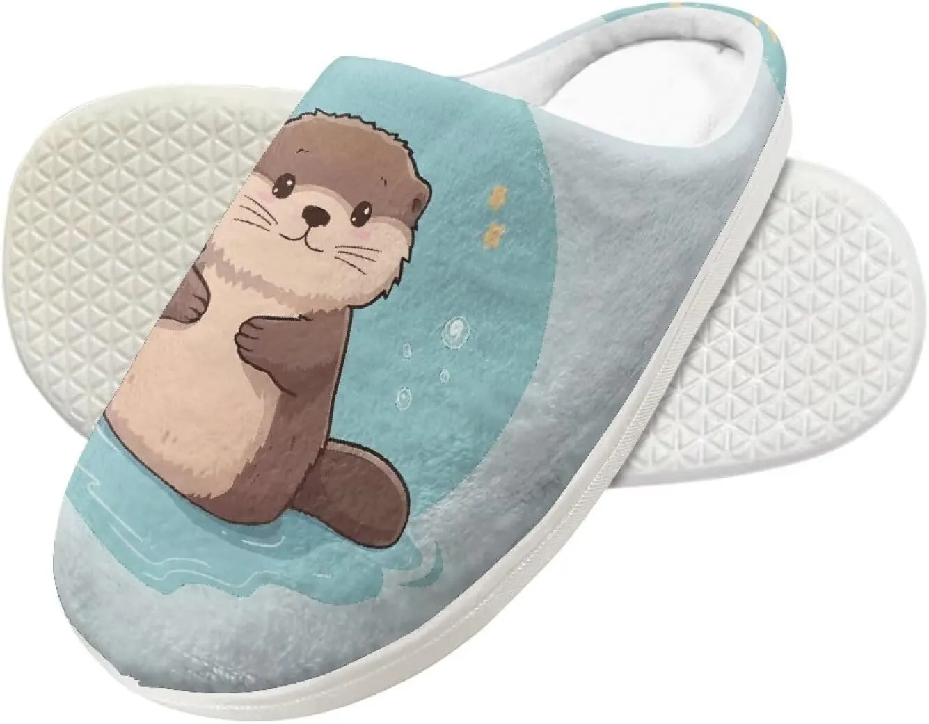 Animal Children's Plush Slippers Slip on Little kids Furry Non-Slip Warm Comfy Fluffy Lightweight Soft Indoor Washable House Slippers Size9-14.5