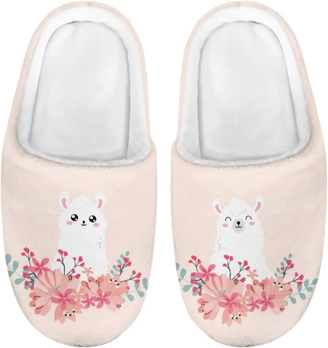 Animals Slip On Plush Slippers for Little Kids Boys Girls Lightweight Fuzzy Warm Winter Slippers Soft Flannel Indoor Outdoor Washable House Shoes Size 9-15
