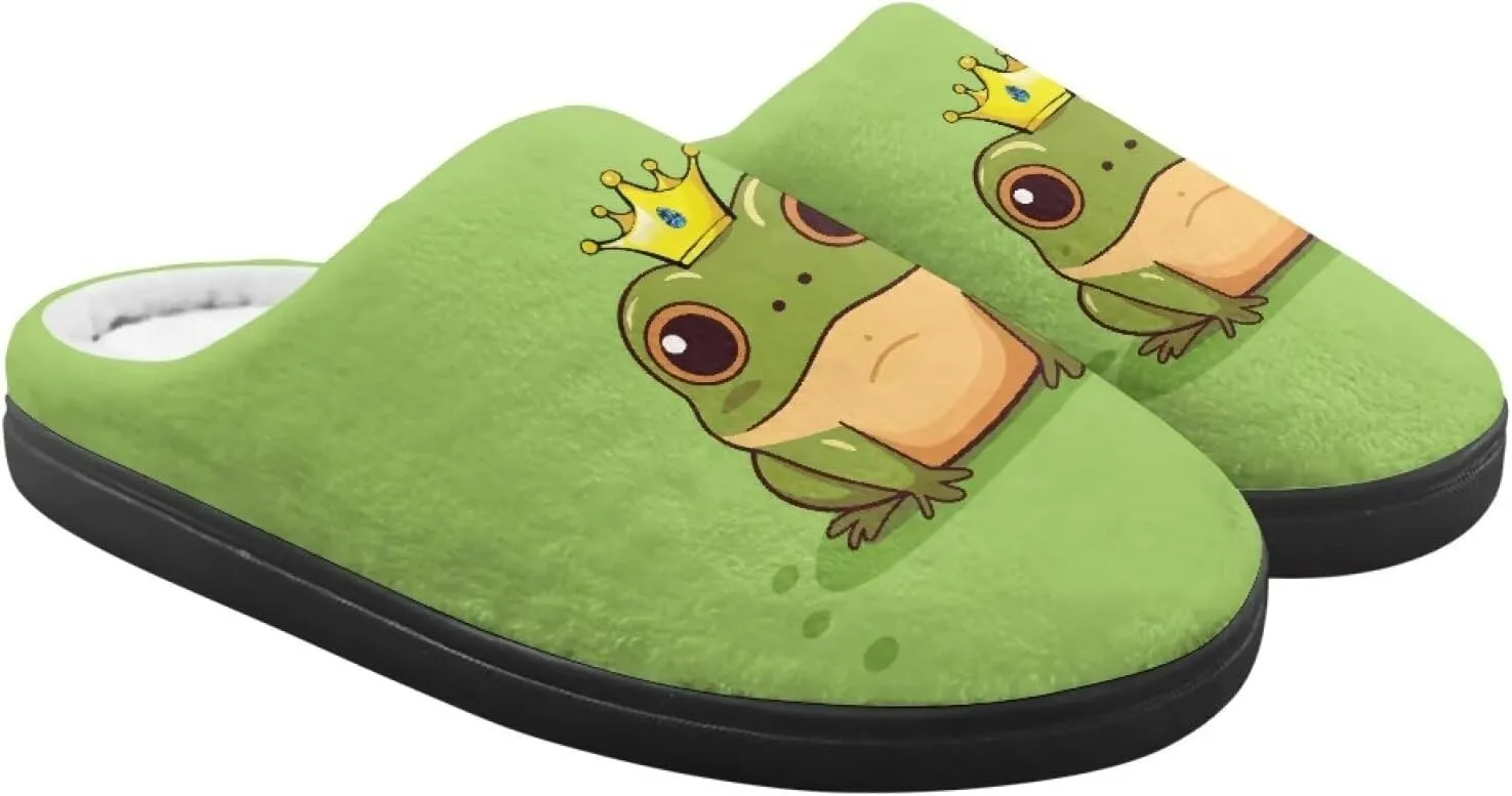 Animals Slip On Plush Slippers for Little Kids Boys Girls Lightweight Fuzzy Warm Winter Slippers Soft Flannel Indoor Outdoor Washable House Shoes Size 9-15
