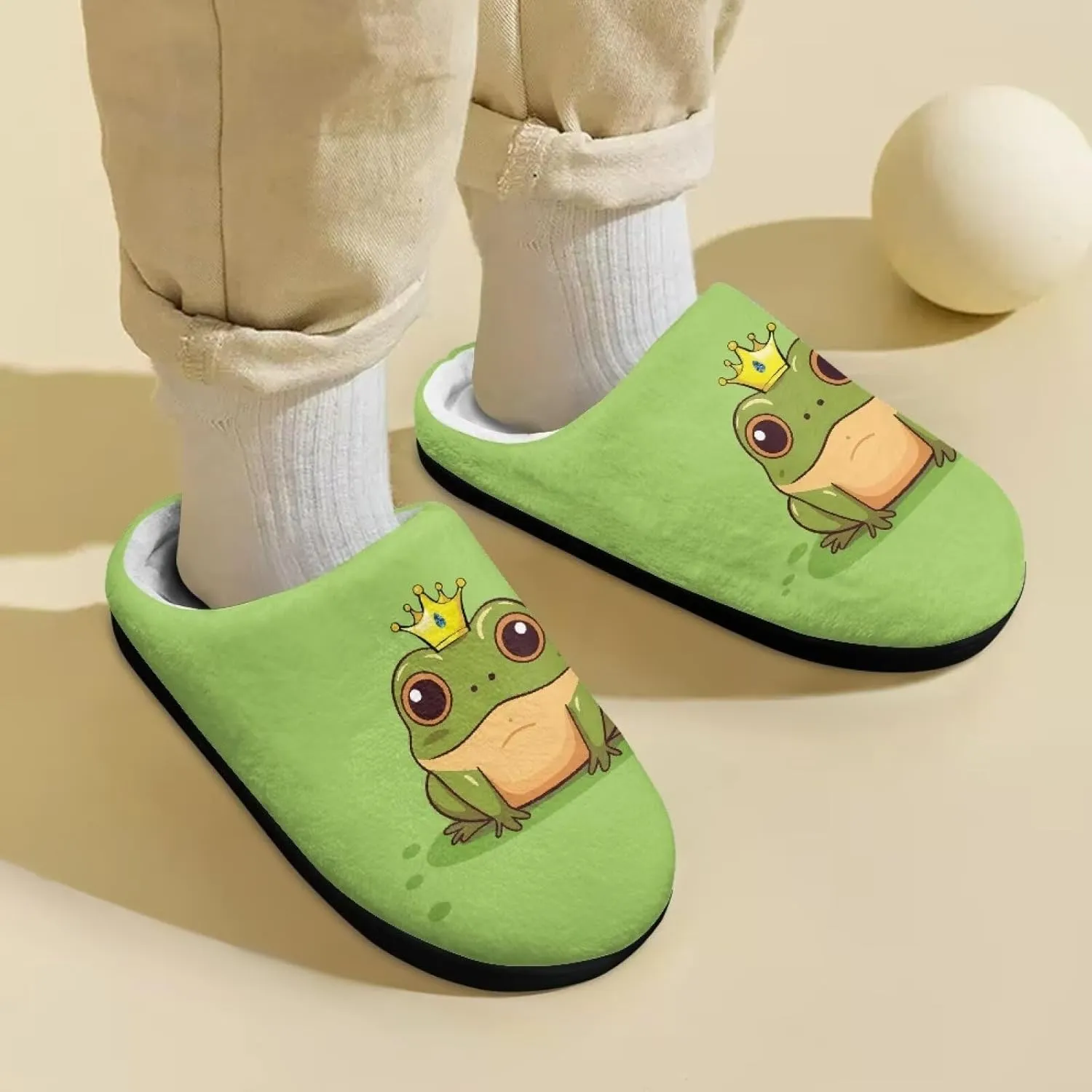 Animals Slip On Plush Slippers for Little Kids Boys Girls Lightweight Fuzzy Warm Winter Slippers Soft Flannel Indoor Outdoor Washable House Shoes Size 9-15