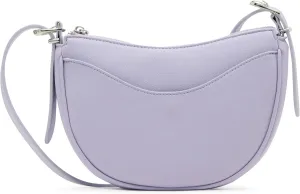 Anne Klein Womens Sculpted Buckle Half Moon Crossbody, Gentle Lavender
