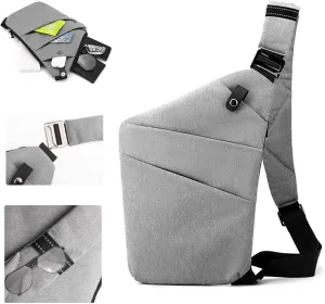 Anti Theft Travel Bag, Travel Purses Anti Theft Safe Slim Sling CrossBody Bag, Personal Flex Bag for Men&Women
