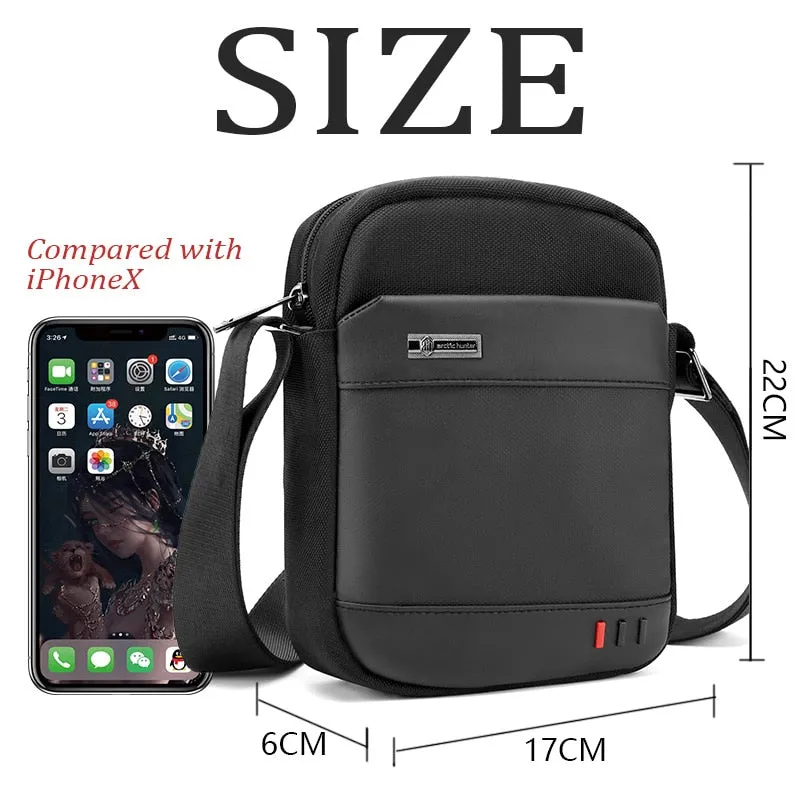 ARCTIC HUNTER Men's Messenger Bags Fit 8 Inch Ipad Casual Crossbody Bag Multifunction Waterproof Shoulder Bag Pack for Men Bolsa