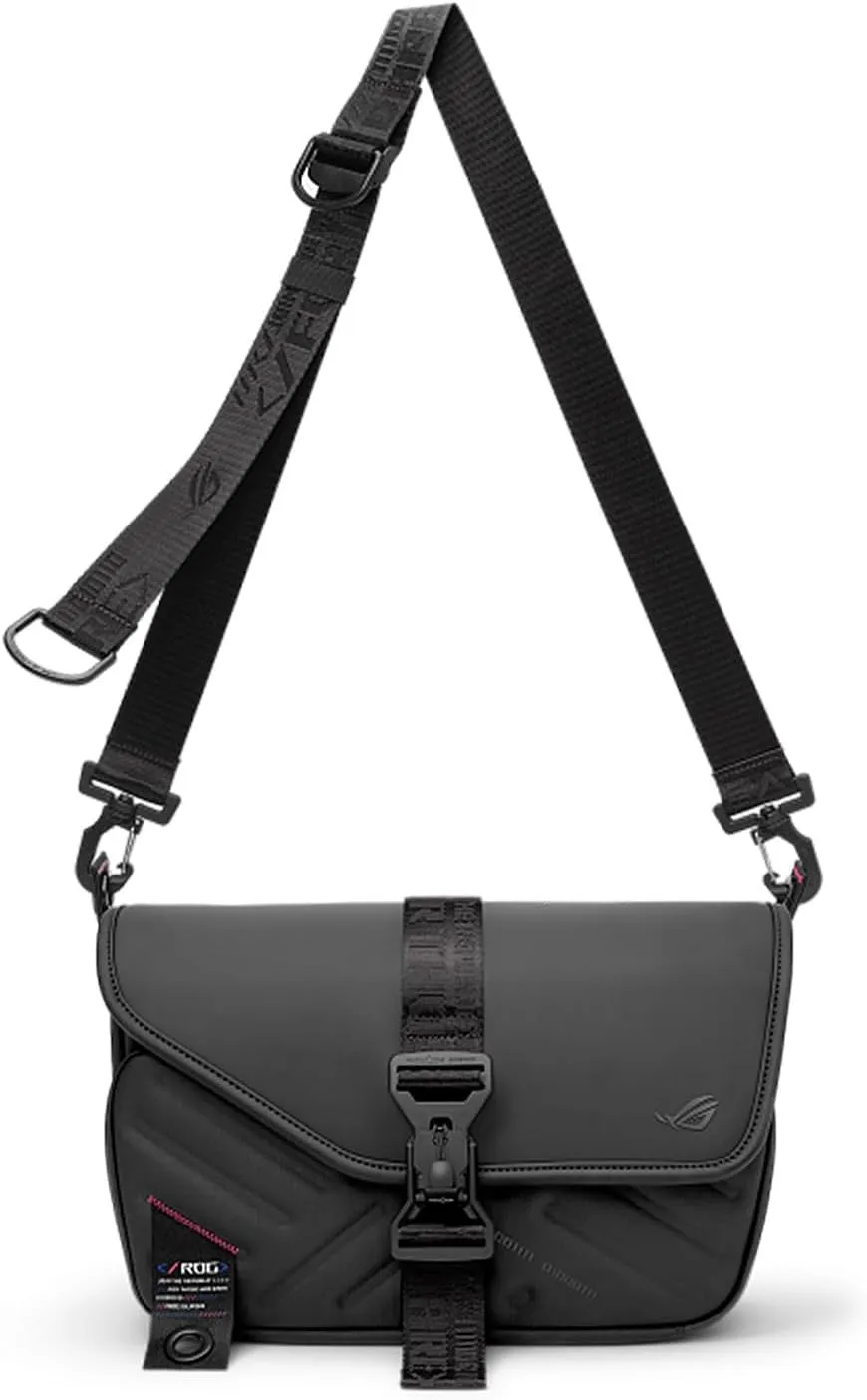 ASUS ROG Slash Sling Bag 4.0​​, Fit for Hand-held Console​, Adjustable Shoulder Strap, Black