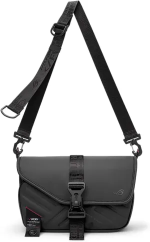 ASUS ROG Slash Sling Bag 4.0​​, Fit for Hand-held Console​, Adjustable Shoulder Strap, Black