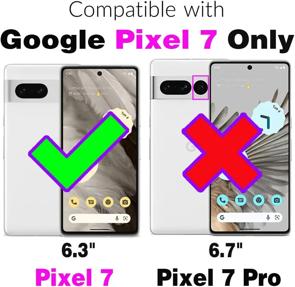 Asuwish Phone Case for Google Pixel 7 5G Zipper Wallet Magnetic Detachable Cell Cover with Tempered Glass Screen Protector Crossbody Strap Flower Card Holder Pixel7 Pixle Seven 6.3 Women Men Rose Gold