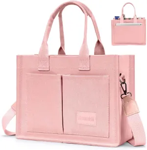 Ayieyill Canvas Tote Bag for Women with Pockets Crossbody Bag Tote Shoulder Handbags Casual Work Bags Everything Tote Bag