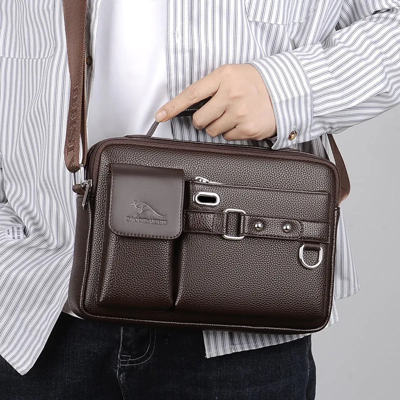 BabySitty Kangaroo Men's Vintage Leather Bag