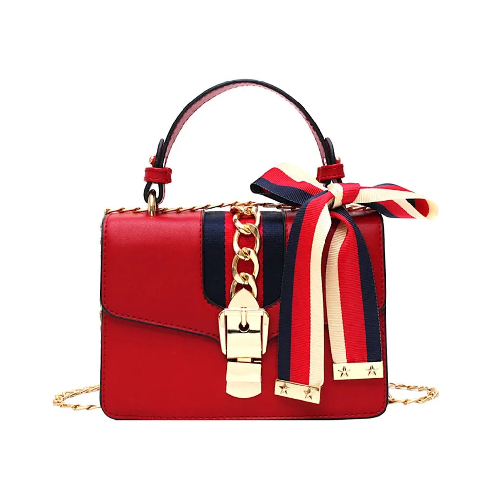 Bag Handbags Outdoor Chains Small Shopping And Compact Purses Shoulder Ribbons Women Leather PU For Handbags Bags Female Crossbody Cost-efficient Women