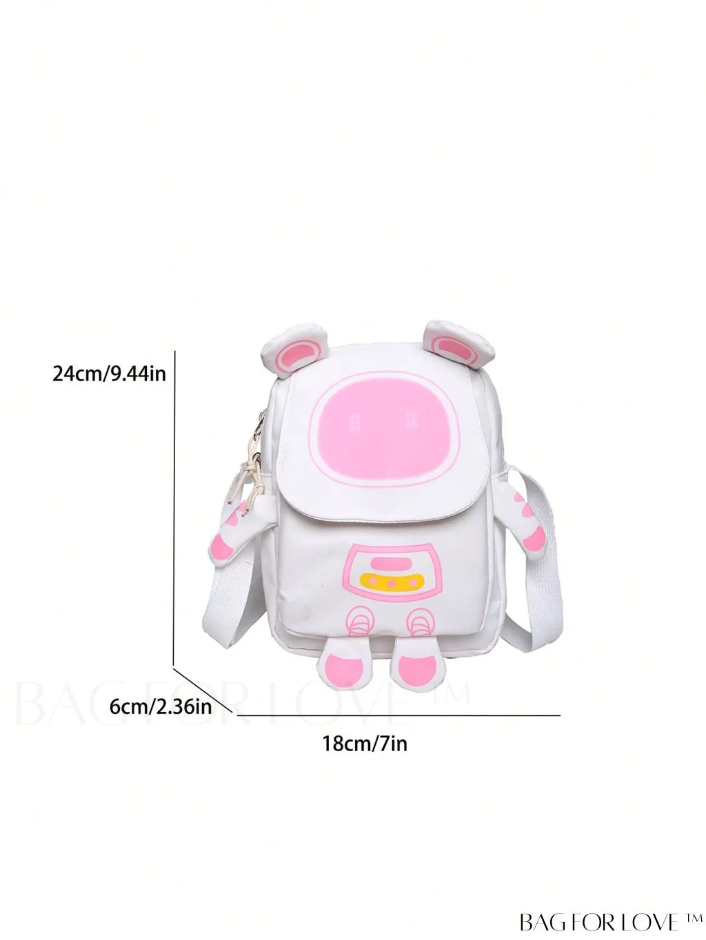 BagForLove - Astronaut-themed Mini Canvas Bag with Zipper - Perfect for Novelty and Style