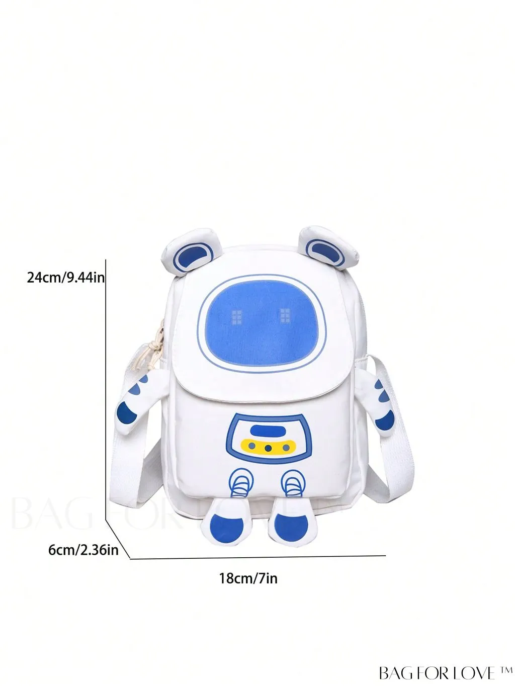 BagForLove - Astronaut-themed Mini Canvas Bag with Zipper - Perfect for Novelty and Style