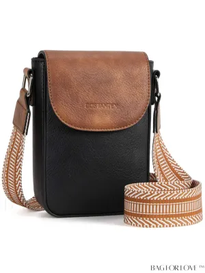 BagForLove - BOSTANTEN Stylish Leather Phone Wallet Crossbody Bags with Adjustable Guitar Strap for Women