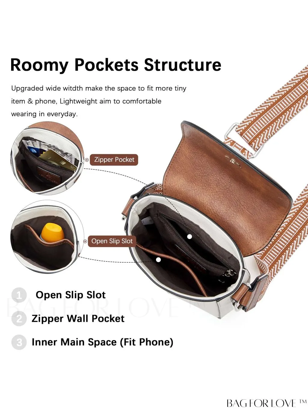 BagForLove - BOSTANTEN Stylish Leather Phone Wallet Crossbody Bags with Adjustable Guitar Strap for Women