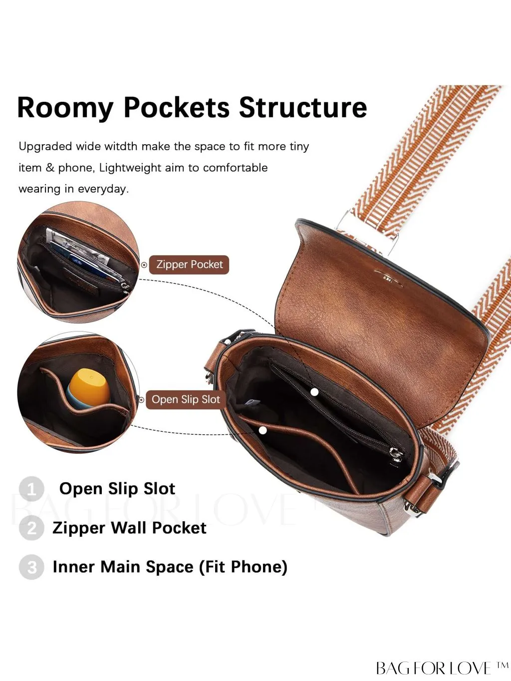 BagForLove - BOSTANTEN Stylish Leather Phone Wallet Crossbody Bags with Adjustable Guitar Strap for Women