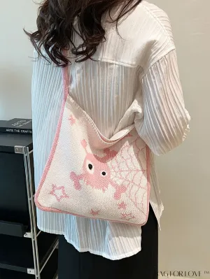 BagForLove - Chic Crochet Crossbody Bag featuring Cartoon Animal Print