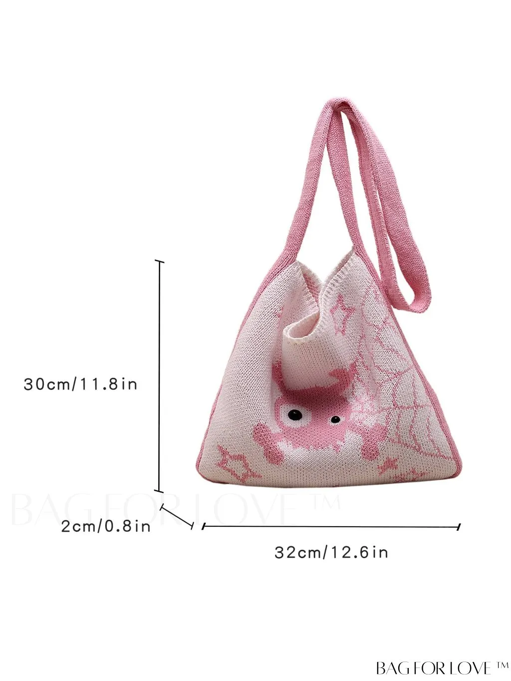 BagForLove - Chic Crochet Crossbody Bag featuring Cartoon Animal Print