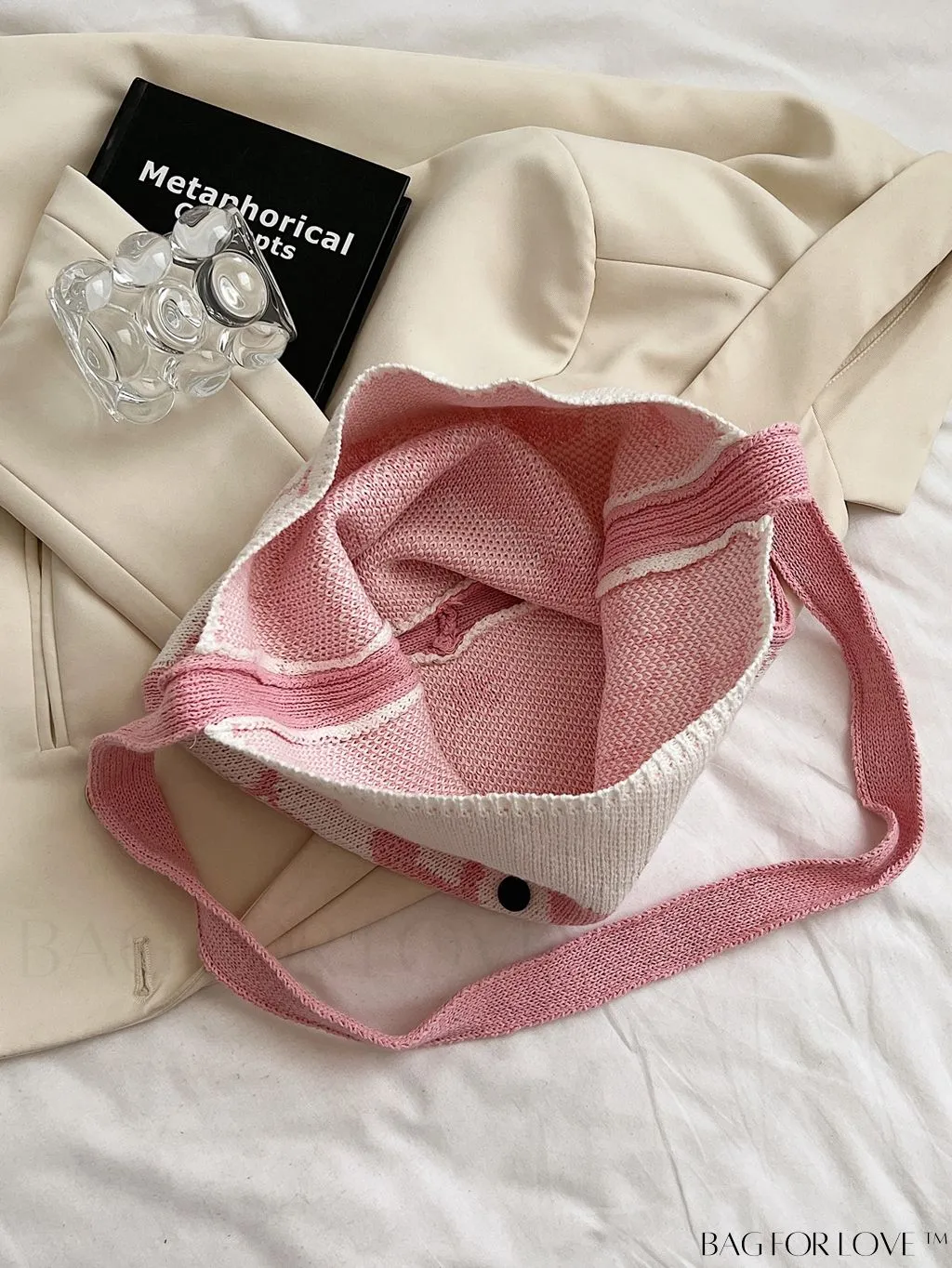 BagForLove - Chic Crochet Crossbody Bag featuring Cartoon Animal Print
