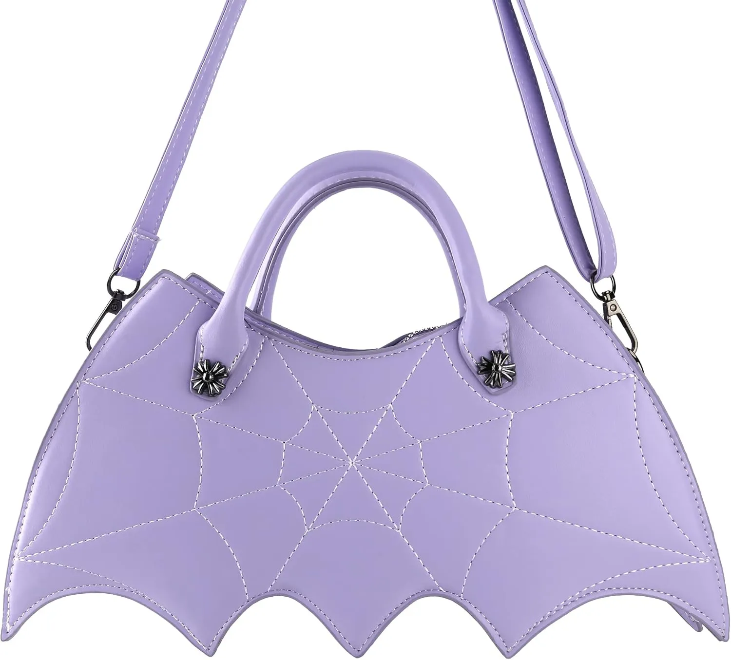 Bat wing Shoulder bag,PU Spider Web Crossbody Handbag for Women