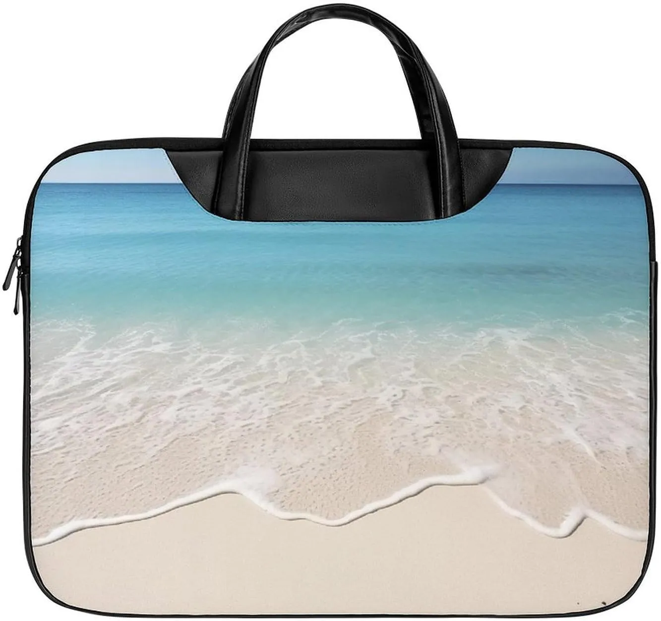Beach Surfboard Laptop Bag for Women Handheld Leather Computer Bag Laptop Messenger Bag Briefcase