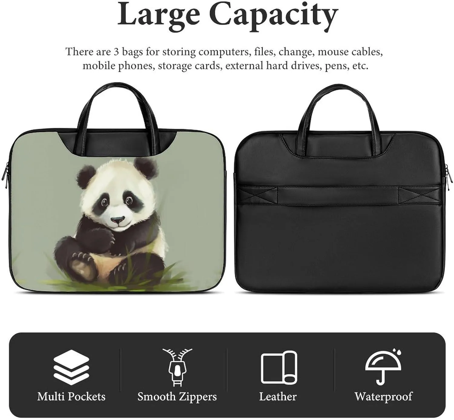 Beautiful Sunflower Laptop Bag for Women Handheld Leather Computer Bag Laptop Messenger Bag Briefcase