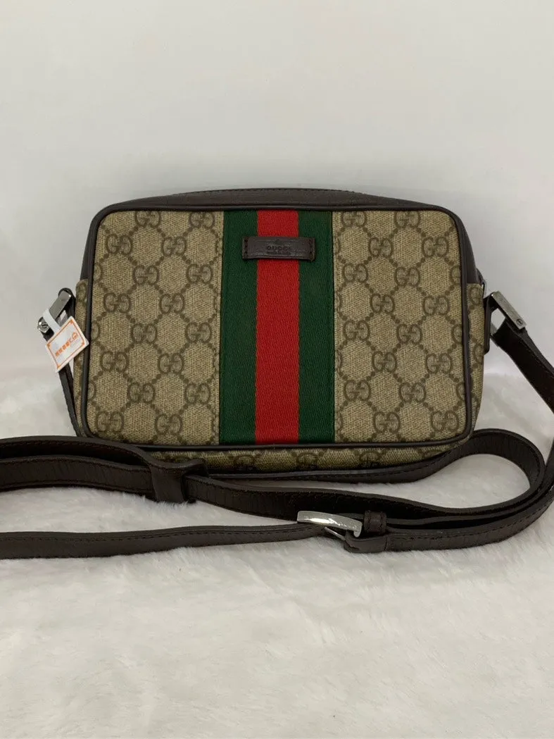 Beige Gucci Canvas Cost-efficient Smart-connected Box Camera Bag Monogram Crossbody