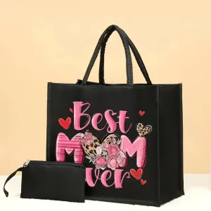 Best Mom Ever Tote] 2pcs