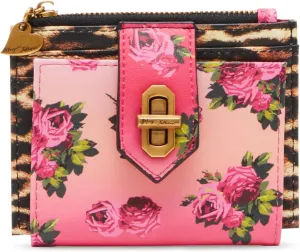 Betsey Johnson Leopard Floral Bifold Wallet, Multicolor