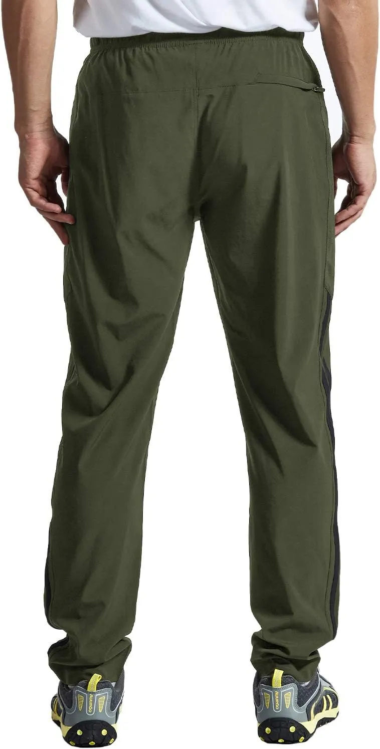 BGOWATU Men's Sweatpants Zipper Pockets Lightweight Exercise Pants Running Workout Sports