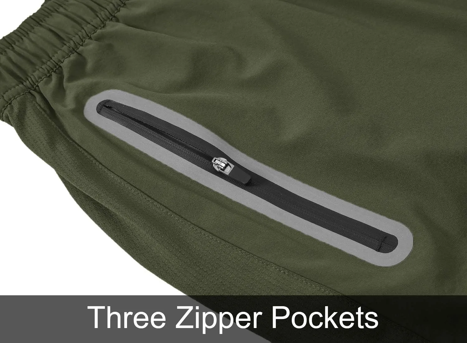 BGOWATU Men's Sweatpants Zipper Pockets Lightweight Exercise Pants Running Workout Sports