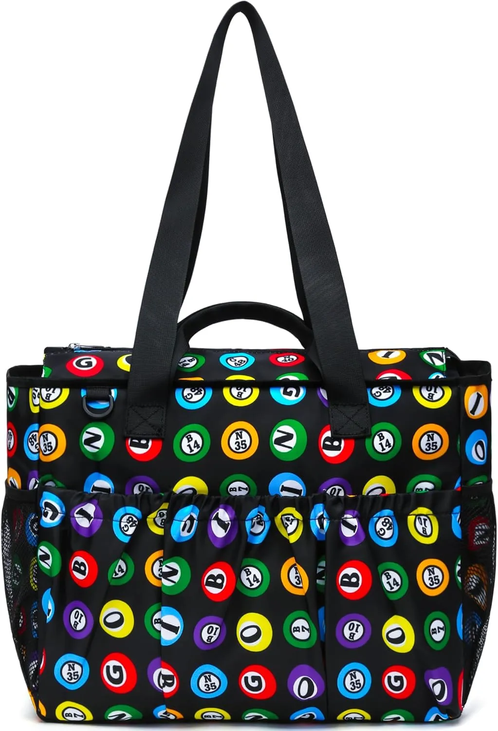 Bingo Tote Bag with Pockets for Daubers and Accessories