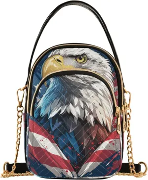 Bird 4th Of July Independence Day trendy crossbody bag for women with multi pockets womens handbags for mothers