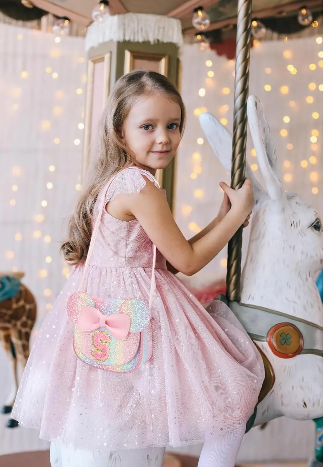 Birthday Gifts for 3 4 5 6 7 8 Year old Girl Initial Toddler Girls Purse Kids Purse for Girls Toddler Girl Gifts Stuff
