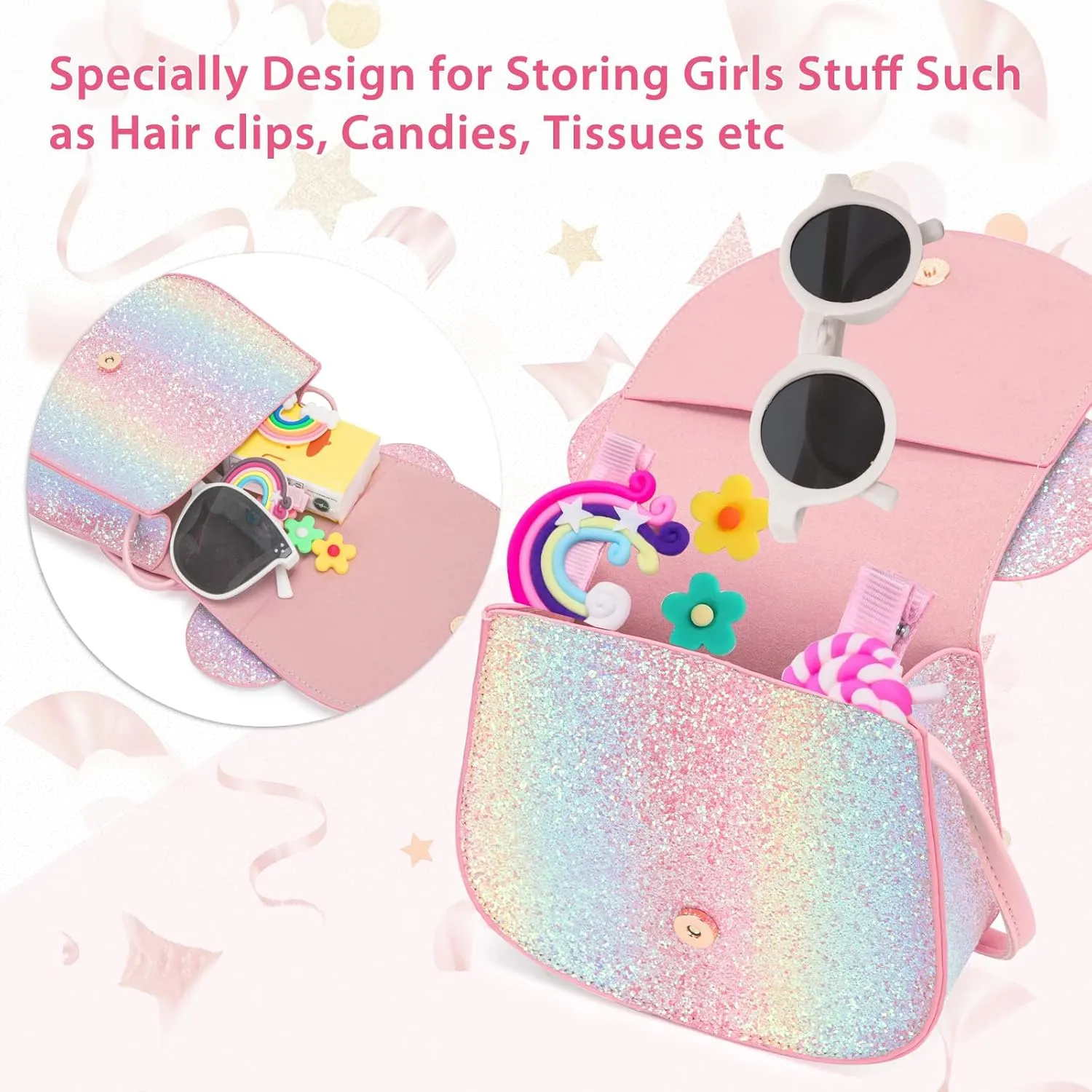 Birthday Gifts for 3 4 5 6 7 8 Year old Girl Initial Toddler Girls Purse Kids Purse for Girls Toddler Girl Gifts Stuff