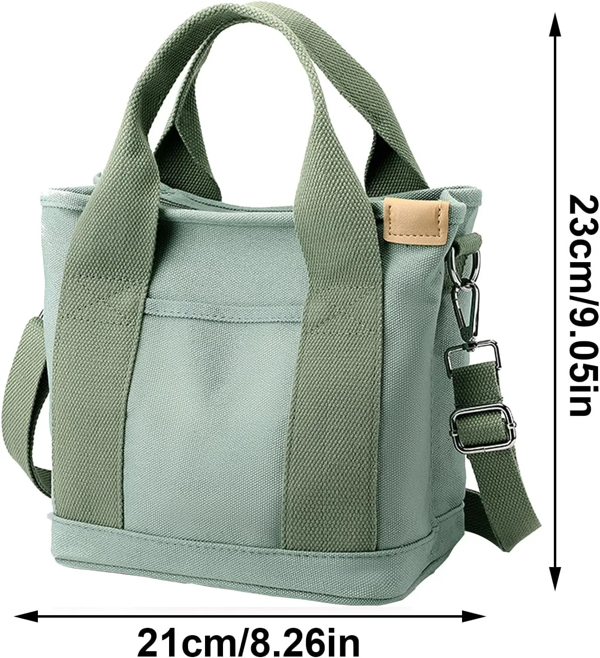 Black Bags for Women Canvas Tote Bag Compartments Everything Capacity Multipocket Handbag Purse Crossbody Shoulder Bag
