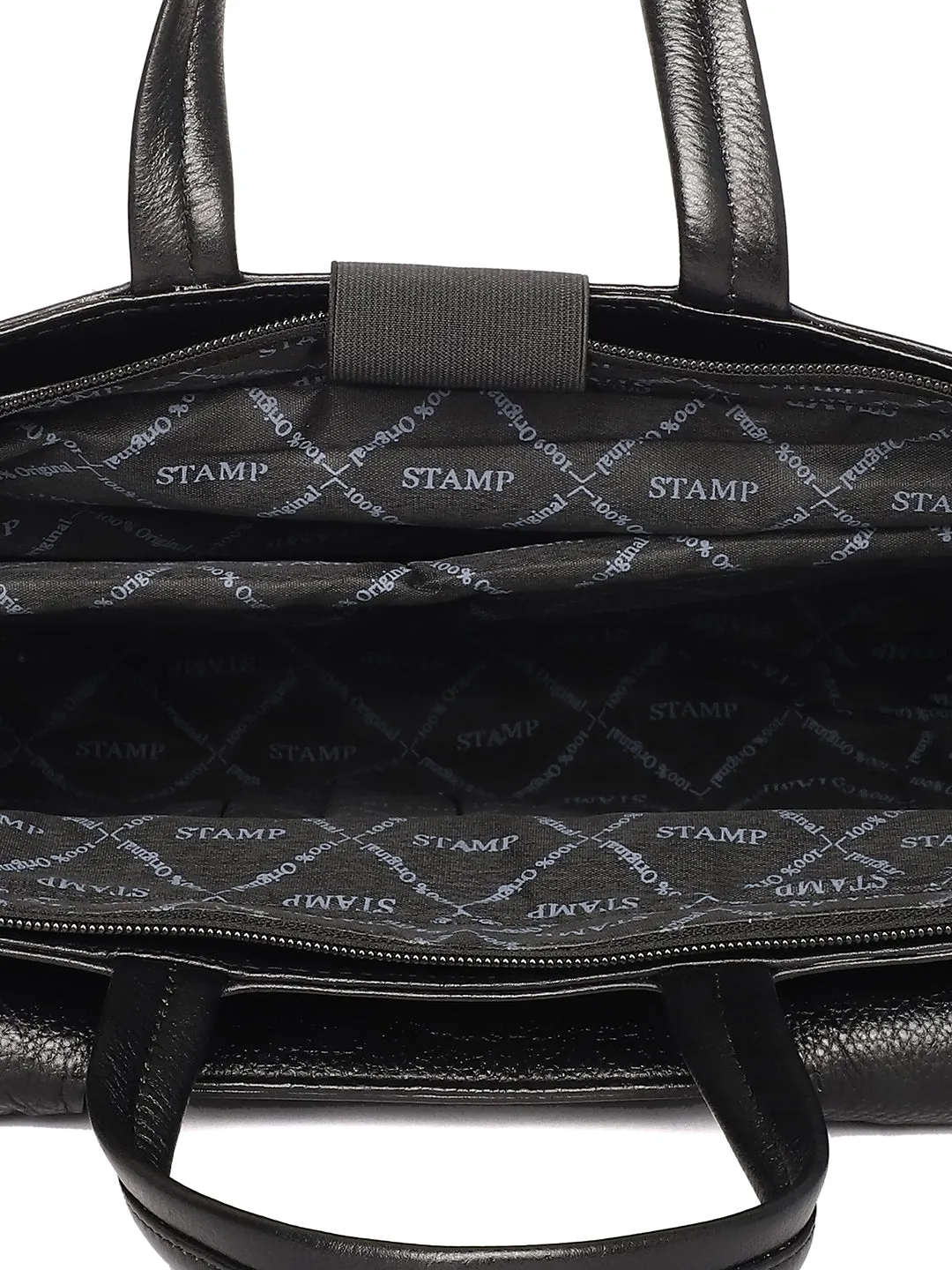 Black Leather Flap Laptop Bags ZP12126