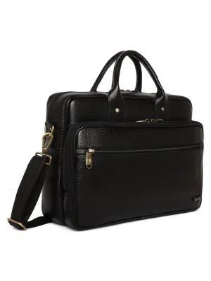 Black Leather Laptop / Office Bags ZP12110