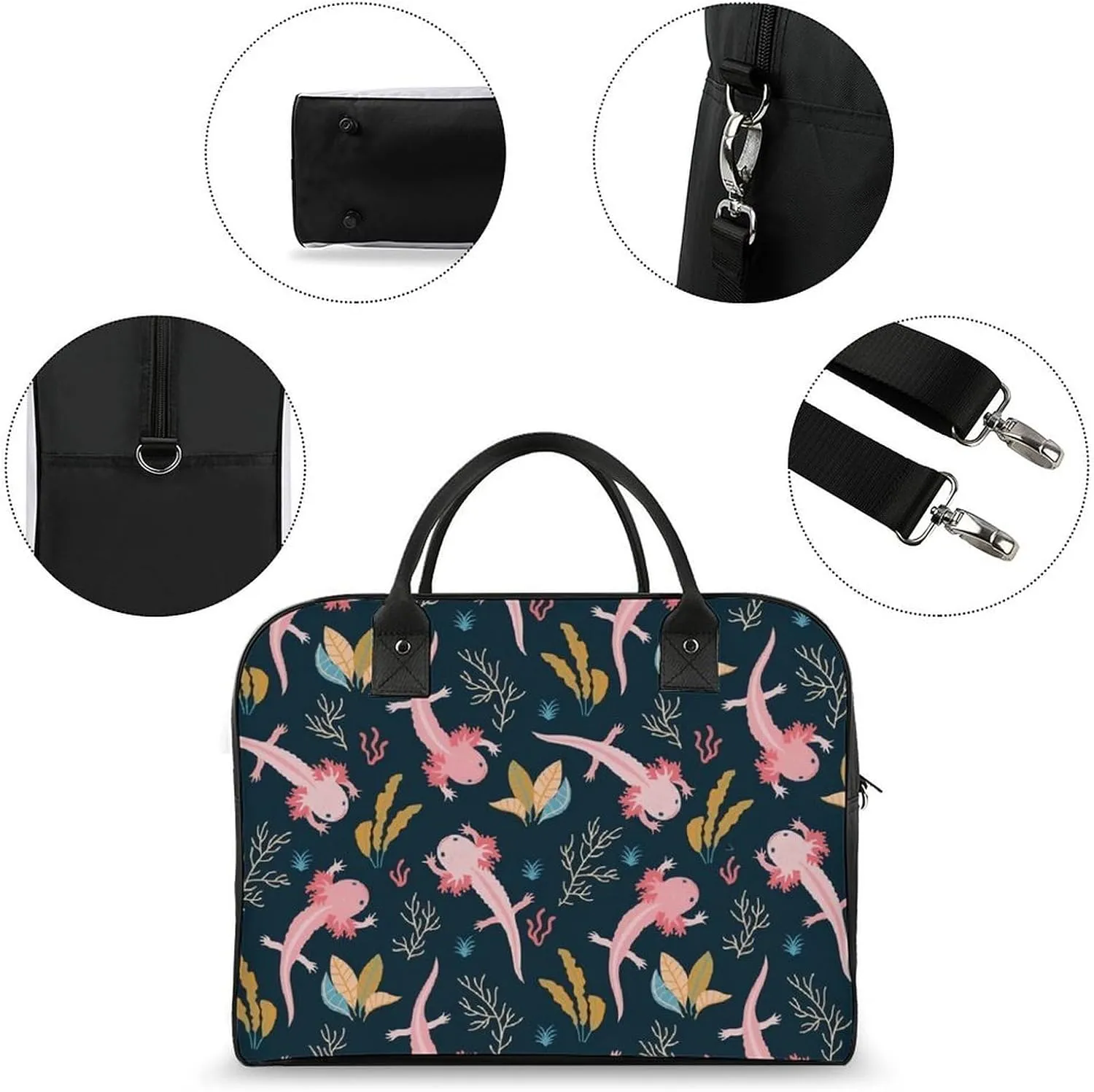 Blue Quaker Parrots Fashionable Large Capacity Travel Handbag Unisex