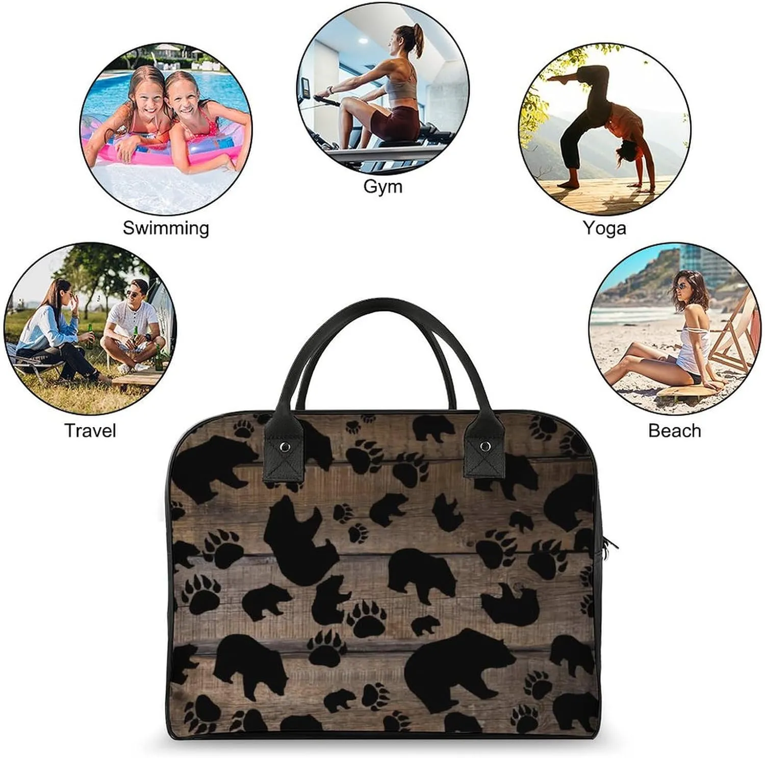Blue Quaker Parrots Fashionable Large Capacity Travel Handbag Unisex