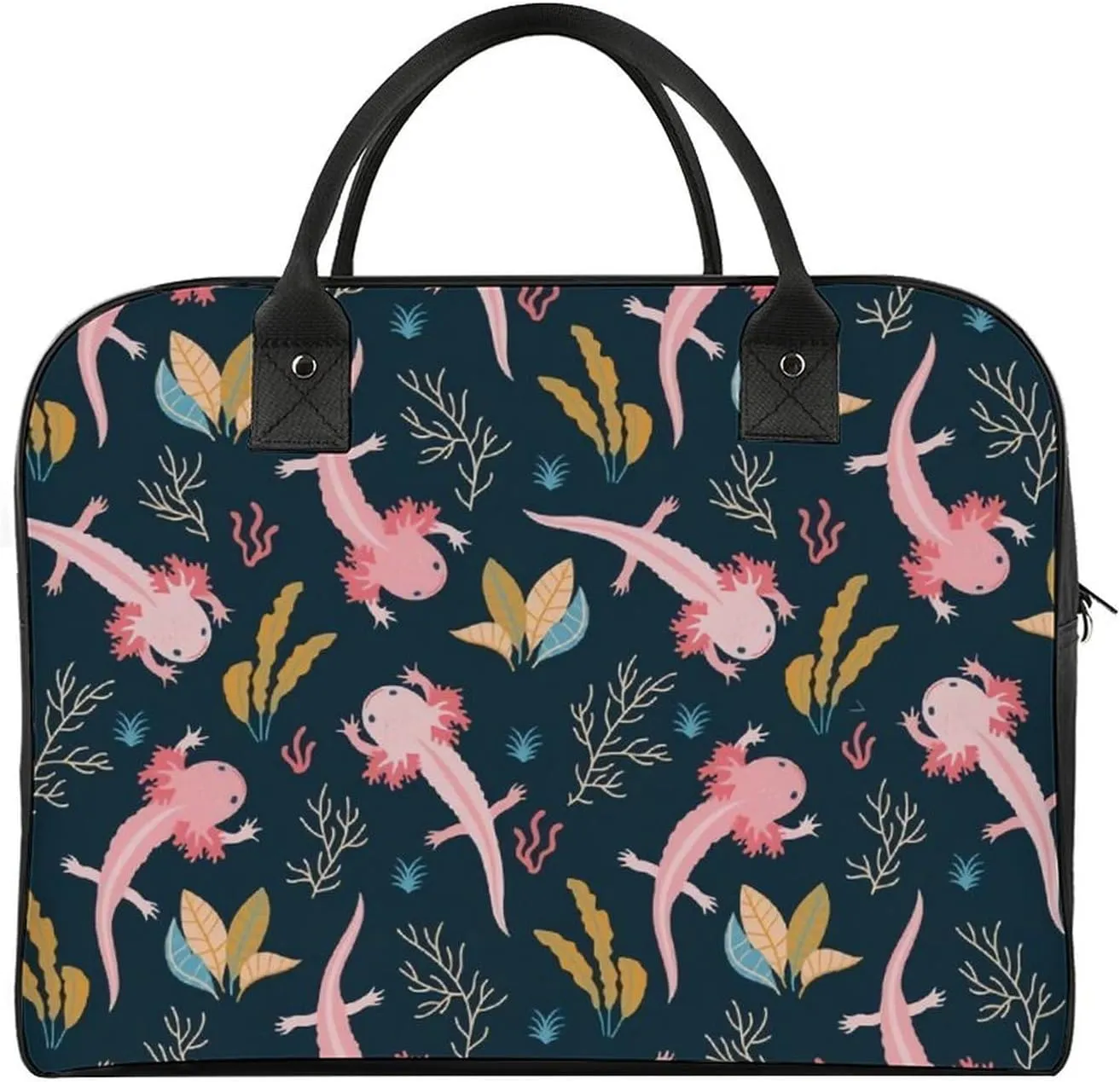 Blue Quaker Parrots Fashionable Large Capacity Travel Handbag Unisex