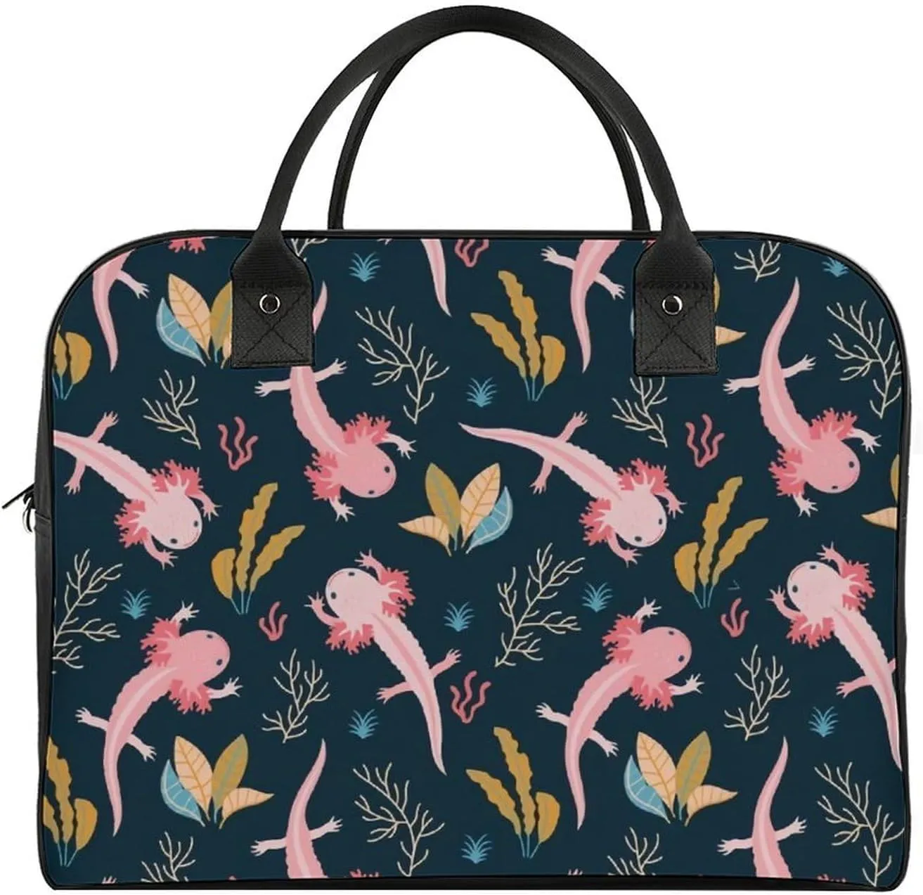 Blue Quaker Parrots Fashionable Large Capacity Travel Handbag Unisex