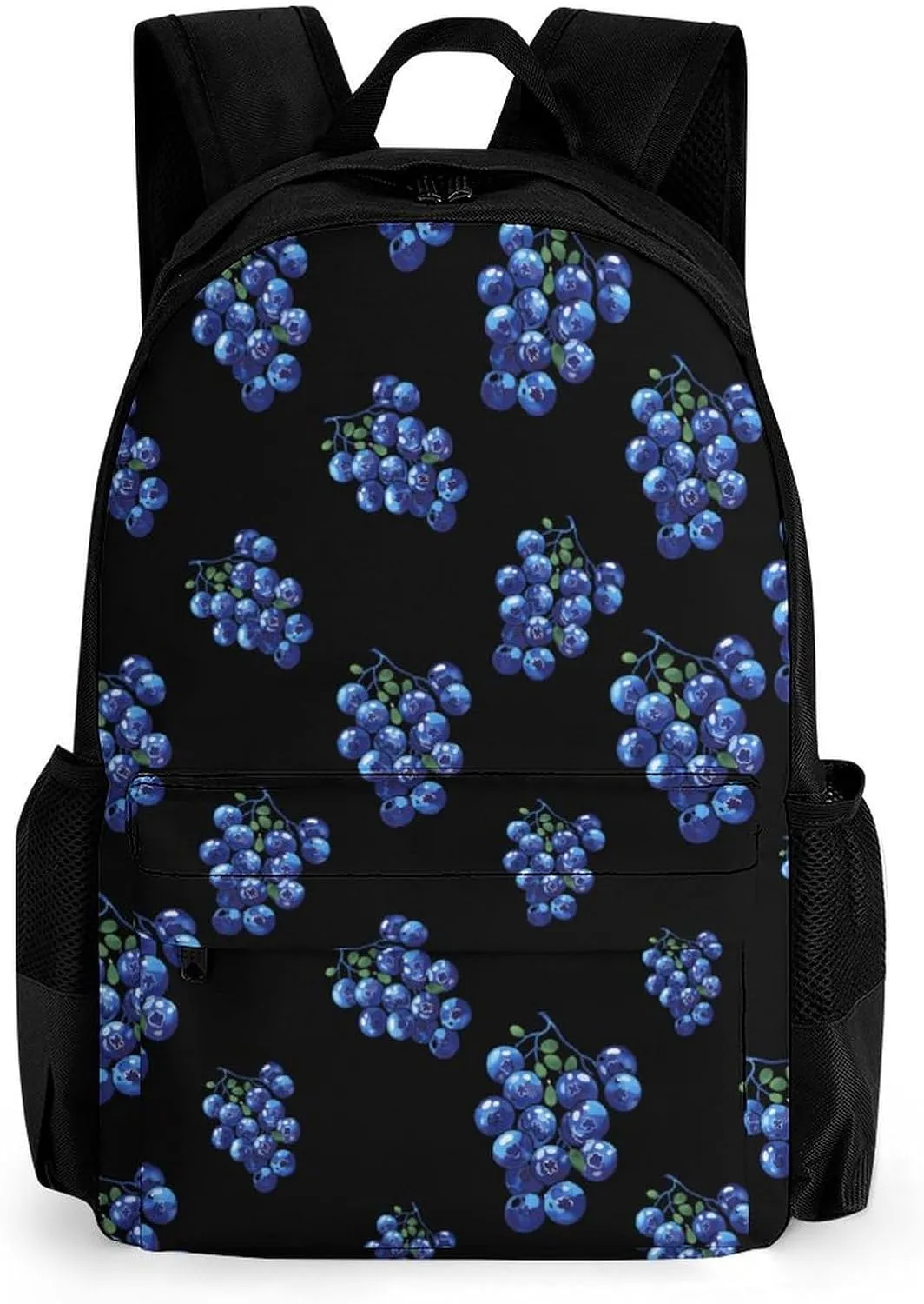 Blueberry Fruit Casual Backpack Lightweight Shoulders Bag Laptop Daypacks with Side Pocket for Workplace Travel