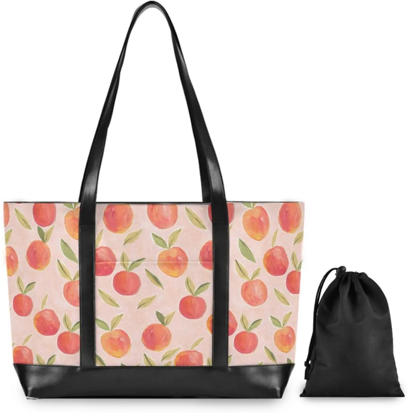 Blueberry Fruit Laptop Tote Bag for Women - Canvas Teacher Work Travel Bag with Zipper