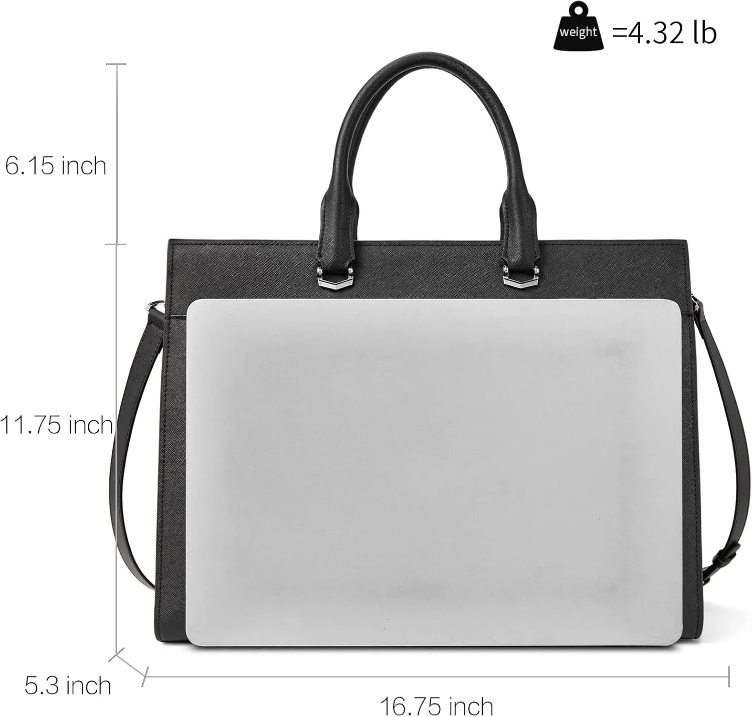 BOSTANTEN Briefcase for Women Laptop Tote 15.6 Inch Genuine Leather Handbag Work Bag Beige
