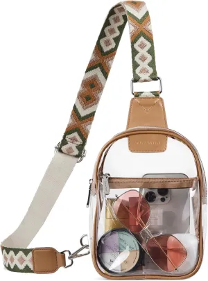 BOSTANTEN Small Sling Bag for Women Leather Crossbody Bags Fanny Pack Chest Bag for Travel