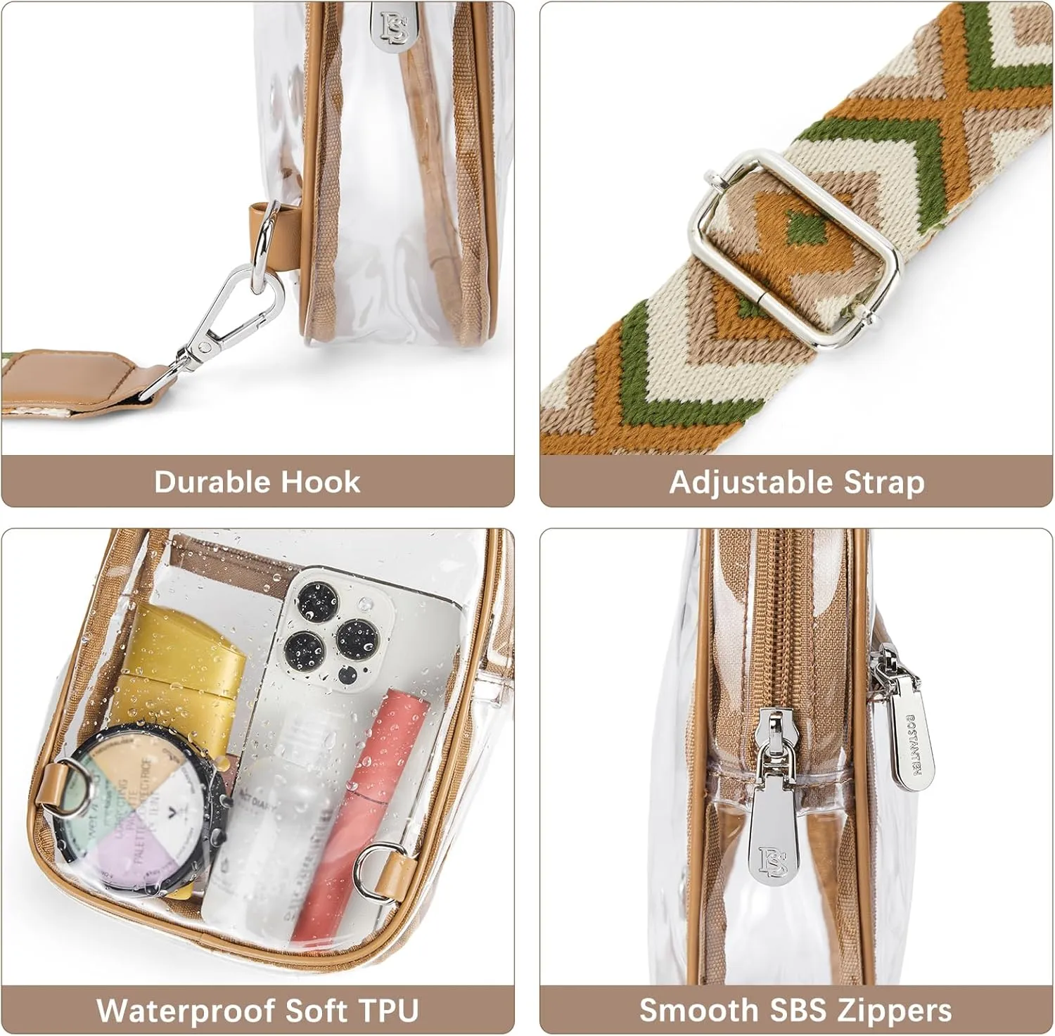 BOSTANTEN Small Sling Bag for Women Leather Crossbody Bags Fanny Pack Chest Bag for Travel