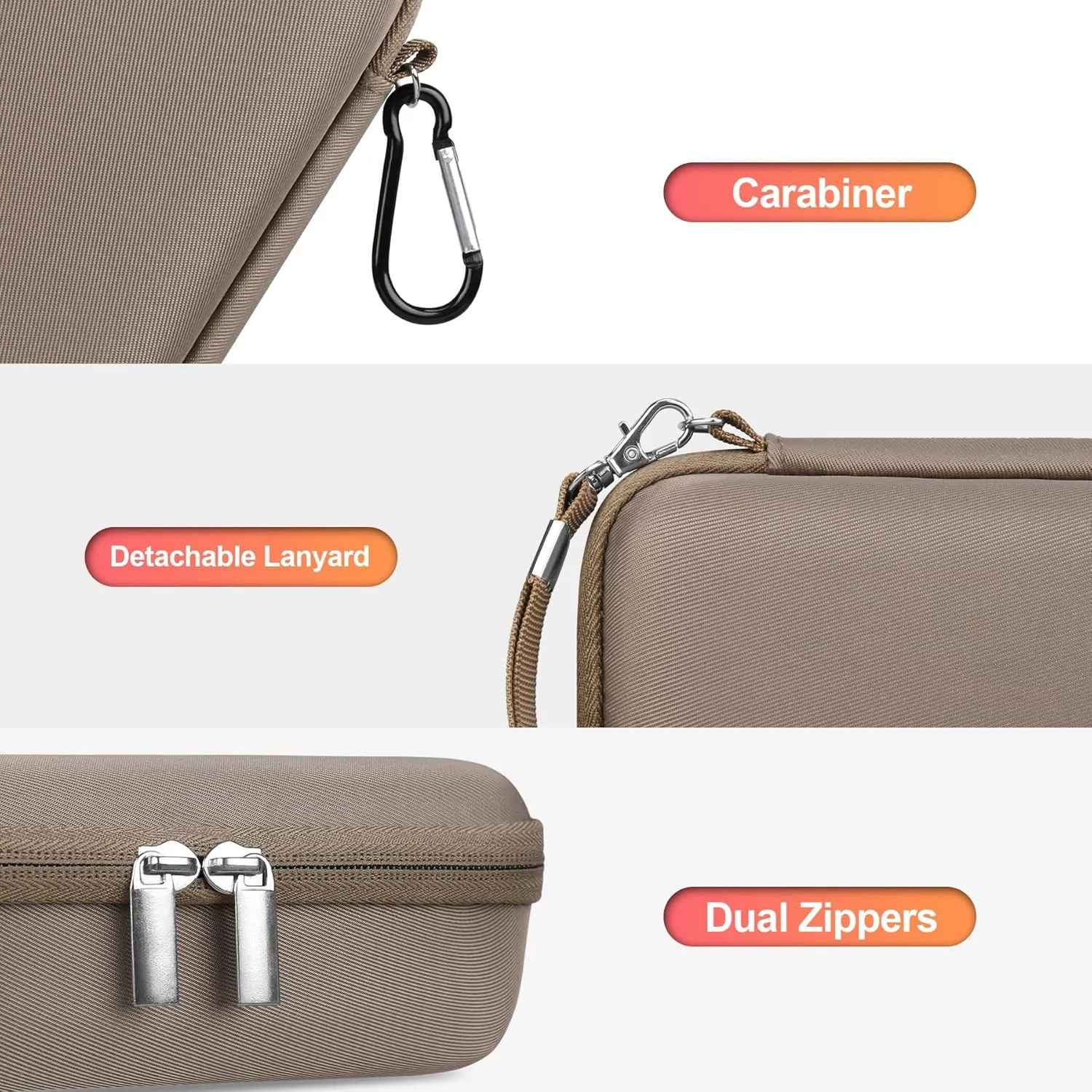 BOVKE Carrying Case Compatible with Garmin Xero C1 Pro Compact Chronograph for Range Shooting, Garmin Xero C1 Pro Travel Storage Bag with Extra Space for Charging Cables, Power Bank, Brown